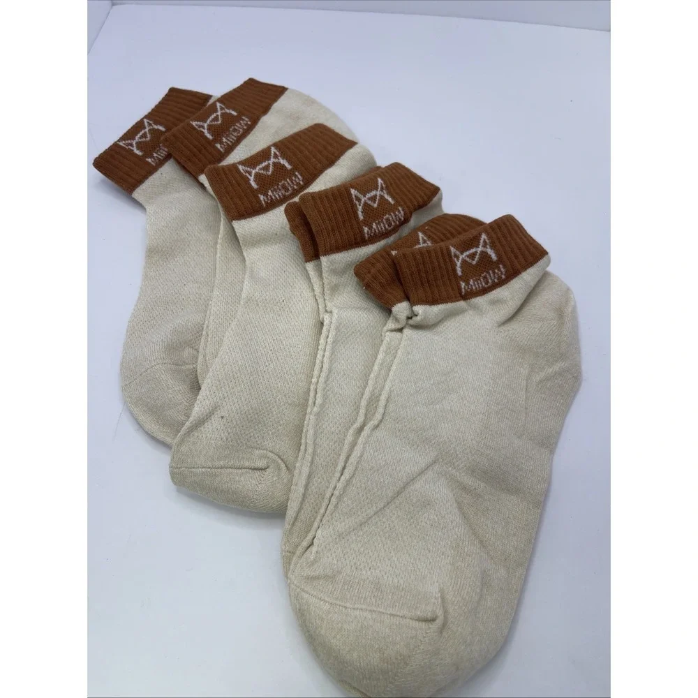 Women Cute Cotton Socks Fashion Cat MIIOW Ankle Socks Tan And Brown New Lot Of 5
